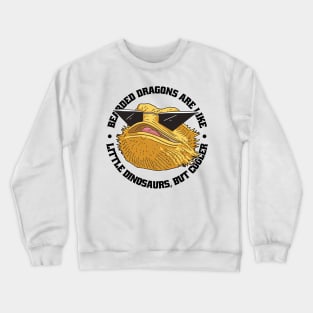 Bearded Dragon Funny Tiny Dinosaurs Crewneck Sweatshirt